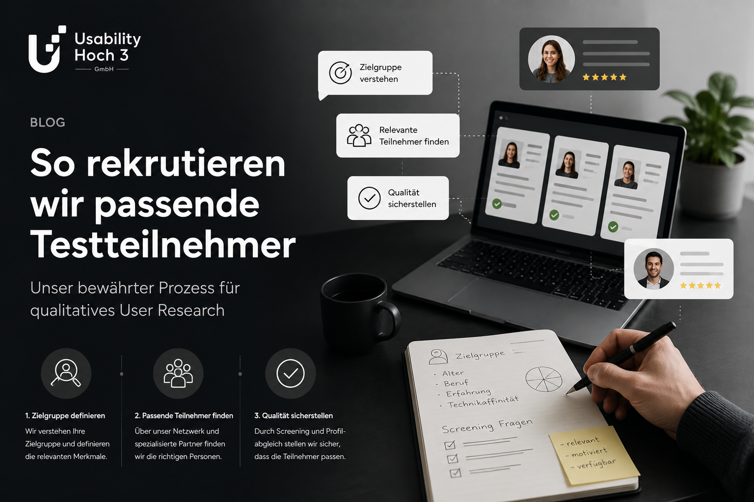 So rekrutieren wir passende Testteilnehmer